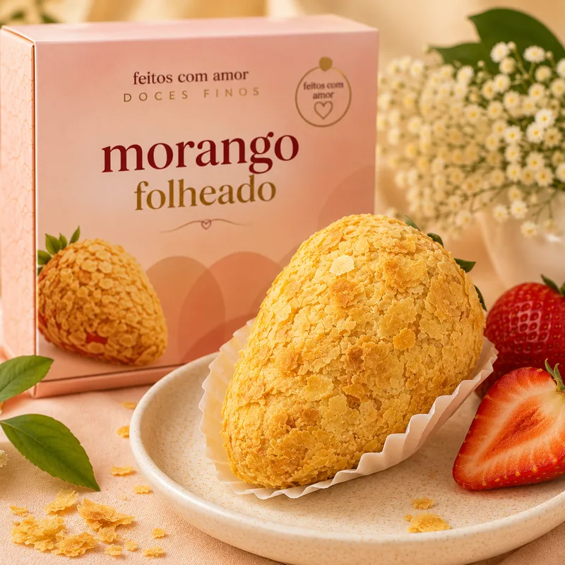 Morango Folheado