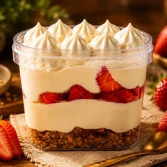 Torta no Pote Morangoffe + Suspiros (aprox. 200g)